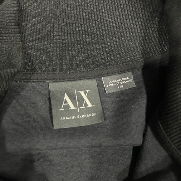 Armani Exchange Black and White Zip-Up Sweater - Picture 3 of 3